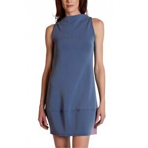 NEW REVIR juno dress in lake blue